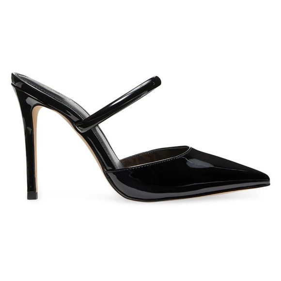 Michael Kors Black Stiletto Heels Classic Pumps Pointed Toe Shiny Black Size 7 - Picture 2 of 3